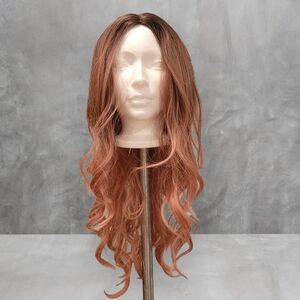 Esmee Synthetic Heat Resisant Ombre Pink Long Wavy Wig